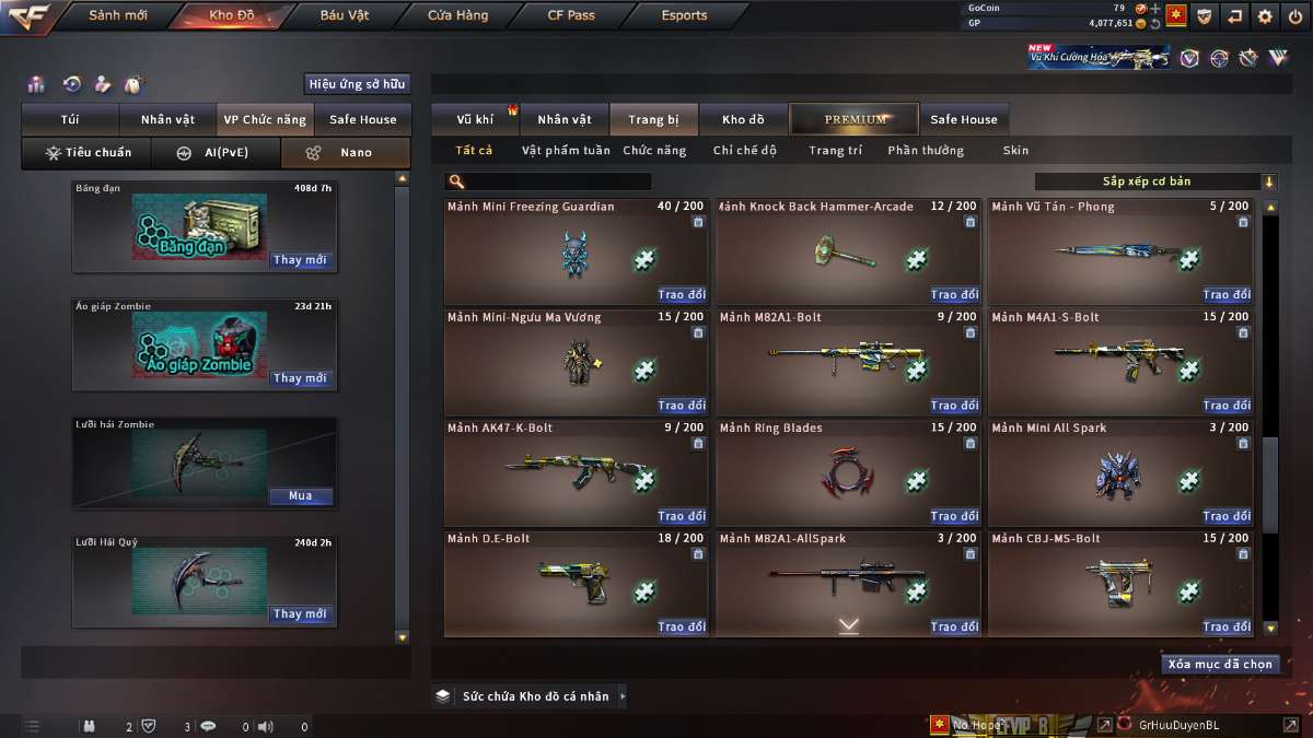 shop acc cf uy tin gia re